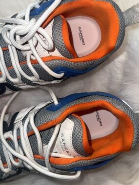 Sandro Adults ' Grey & Orange Mesh Sneakers